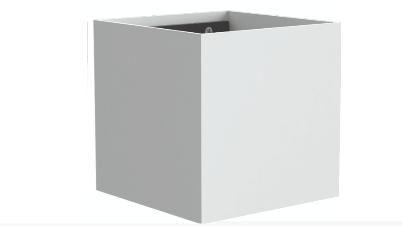 Luminario arbotante cubo blanco MAGG  L7112-1E0 24W 30K LED integrado