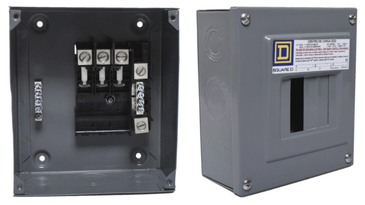 Centro de carga QOD3S-HD de sobreponer Square D trifásico 100A (3 espacios) hd:434758