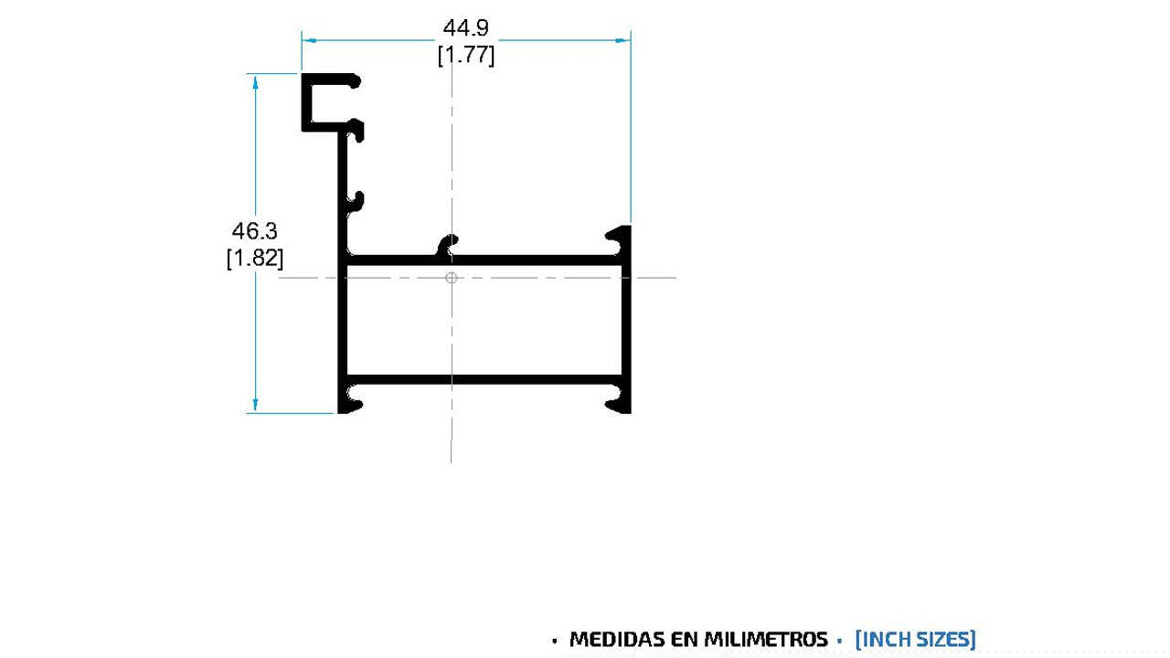 Serie 1400, perfil 61449 Marco con Mosquitero