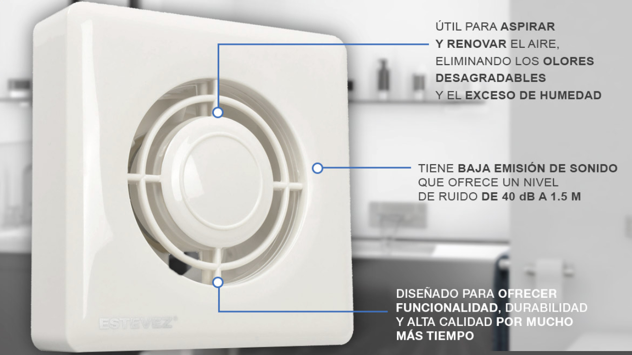 Extractor de aire Estevez 1004 15x15x7.5 cm HD:397210