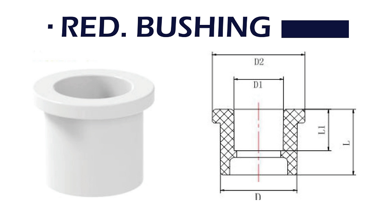 PVC hidráulico Ced. 40 Reducción bushing 3x2-1/2