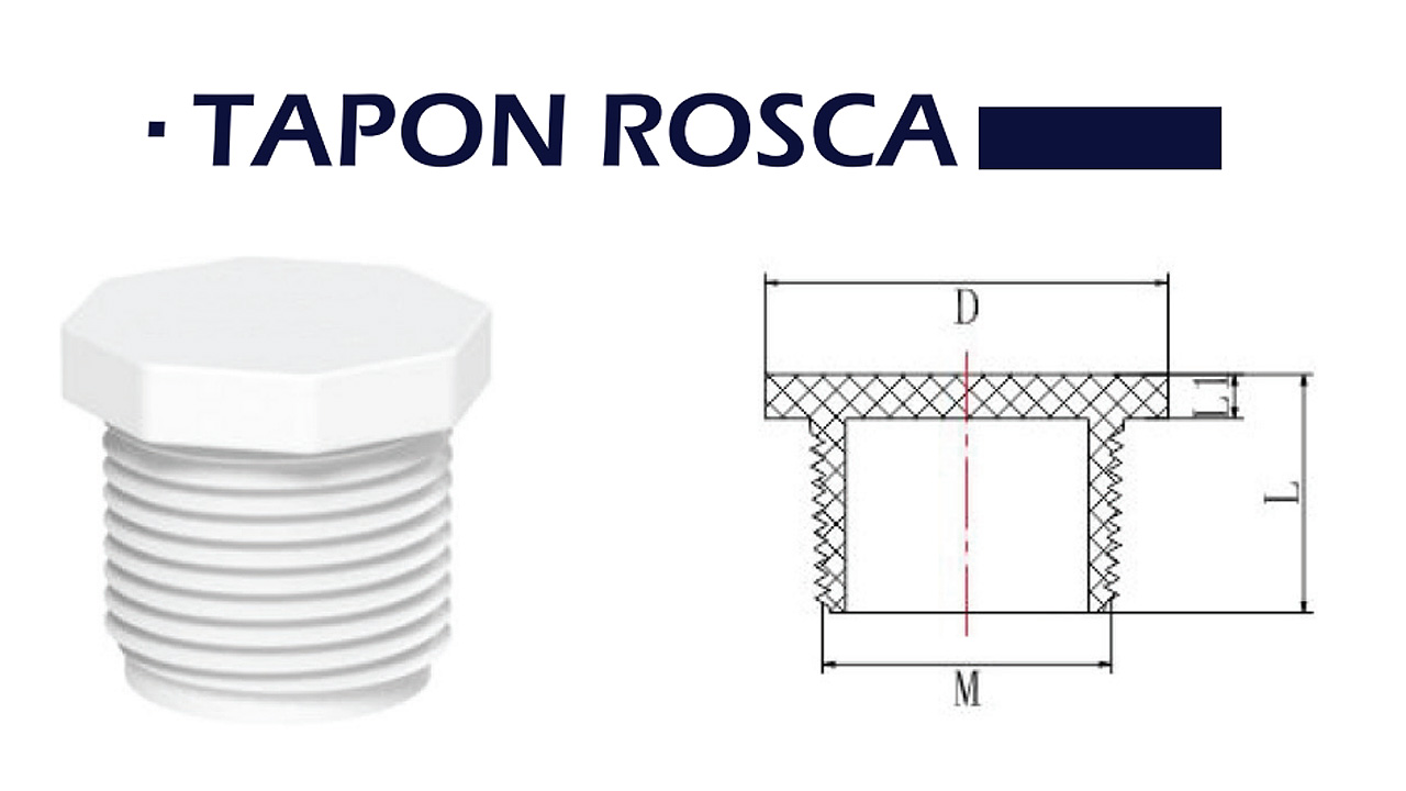 PVC hidráulico Ced. 40 Tapón macho 1-1/4