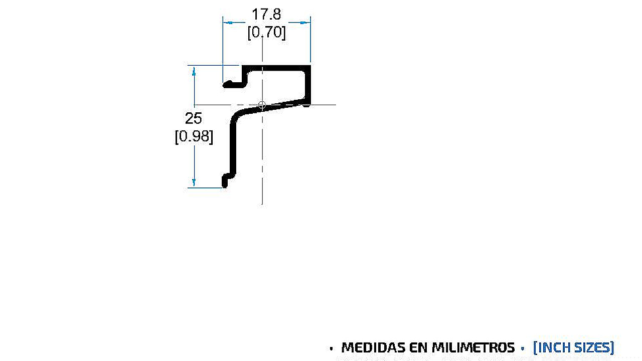 Serie 1400, perfil 61448 Junquillo 24 mm