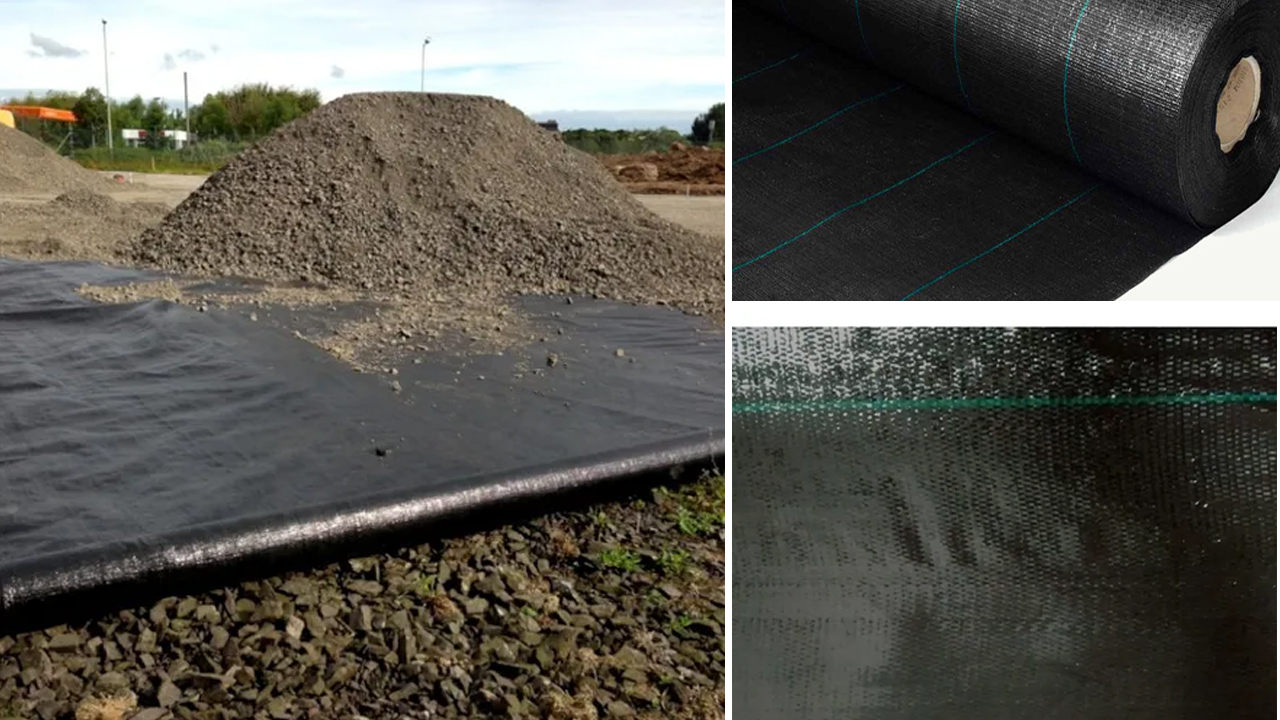 Malla antihierba (groundcover) negra c/aditivos UV p/caminos